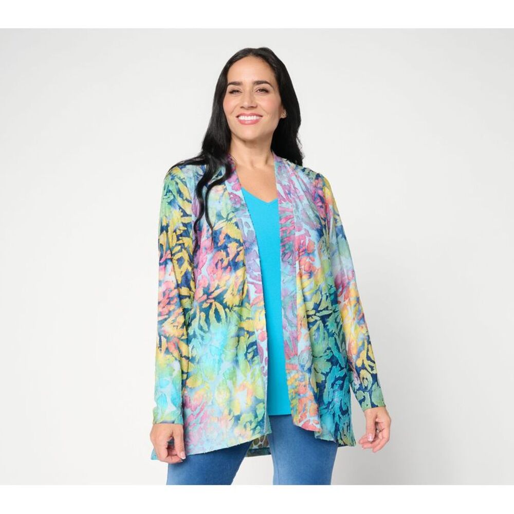Susan Graver Women's Top Plus Sz Sweater 3X Make Your Multi-colored